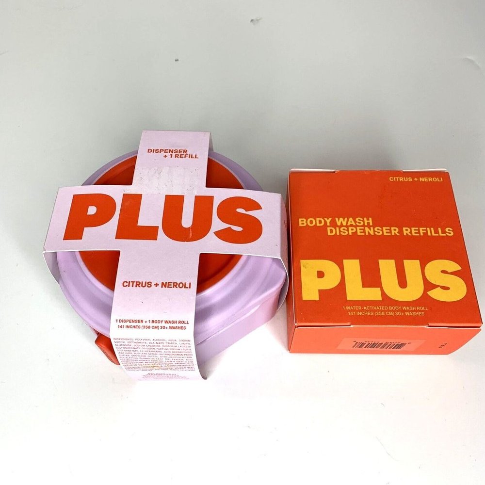 PLUS Eco Friendly Body Wash Dispenser And 1 Refill Citrus And Neroli